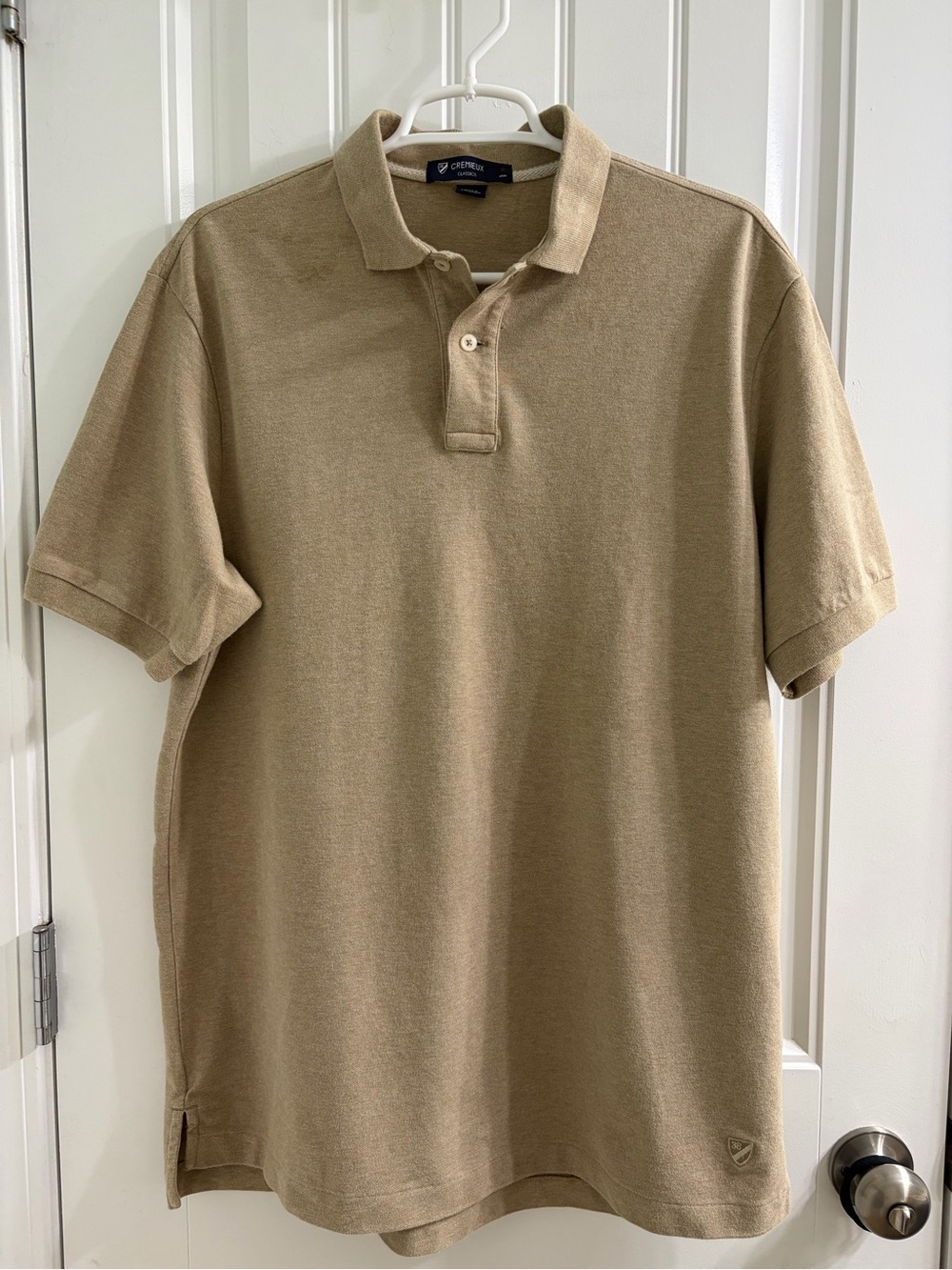 Cremieux Classics Men’s Tan/Khaki Polo Shirt M Quiet Luxury Preppy